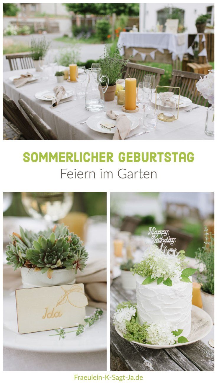 Sommerlicher Geburtstag im eignen Garten - Deko, Essen, Bar