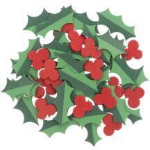 Konfetti Ilex aus Holz