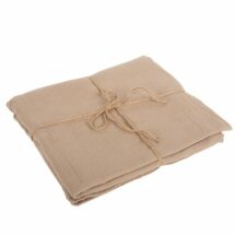 Musselin Tischdecke Taupe