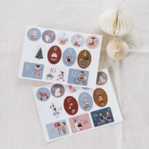 Adventskalender Sticker Winterkinder