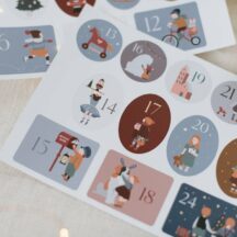 Adventskalender Sticker Winterkinder