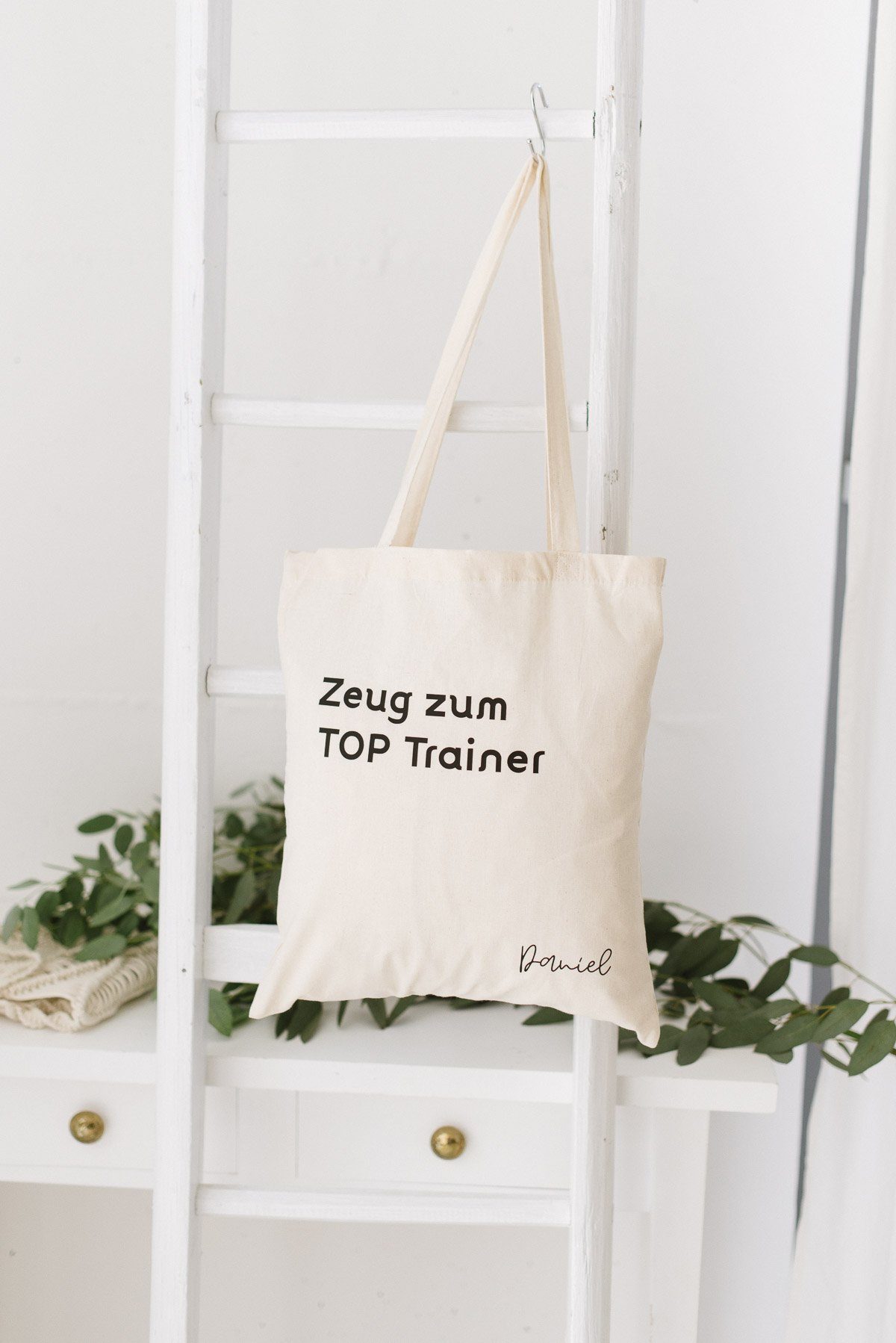 Baumwolltasche ‘Top Trainer/in + Name’