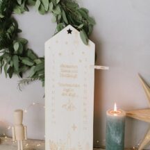 Adventskalender Countdown Brett aus Holz