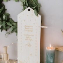 Adventskalender Countdown Brett aus Holz