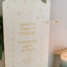 Adventskalender Countdown Brett aus Holz