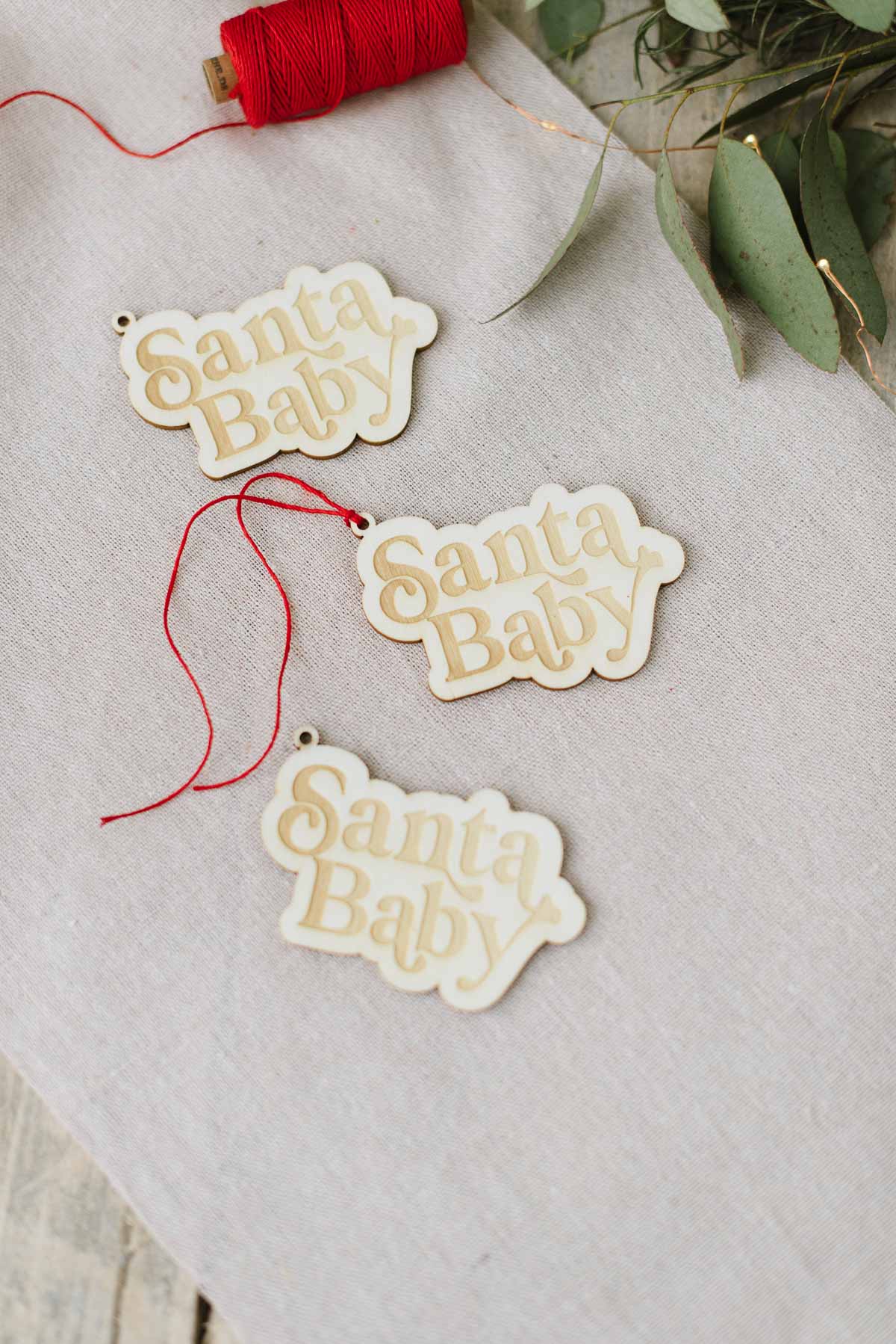 Geschenkanhänger ‘Santa Baby’ (3 Stück)