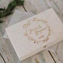 Geschenkbox Holz Hochzeit Wildblumen