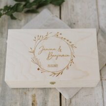 Geschenkbox Holz Hochzeit Wildblumen