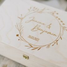 Geschenkbox Holz Hochzeit Wildblumen