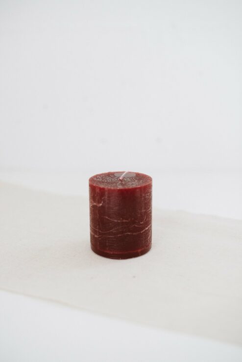 Stumpenkerze Bordeaux 7,5 cm