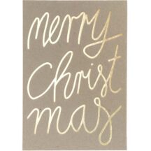 Postkarte Merry Christmas gold