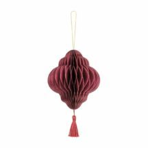 Wabenball Ornament Tropfen dunkelrot