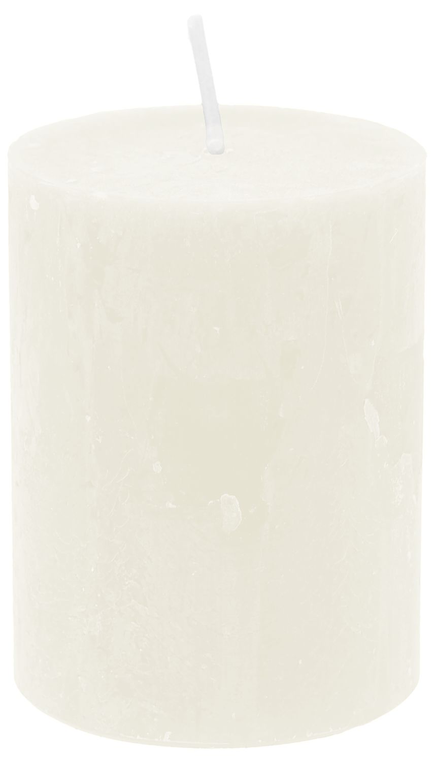 Stumpenkerze rustikal creme (Höhe 10 cm)