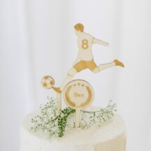 Cake Topper Fussball Holz personalisiert-5