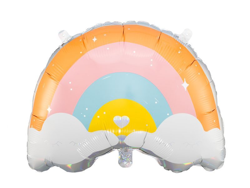 Folienballon Regenbogen pastell