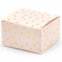 Geschenkschachtel light pink mit goldenen Pünktchen