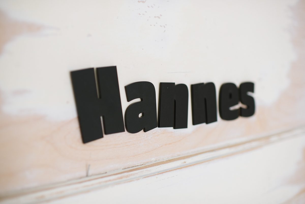 Buchstabe für Schriftzug ‘Hannes’
