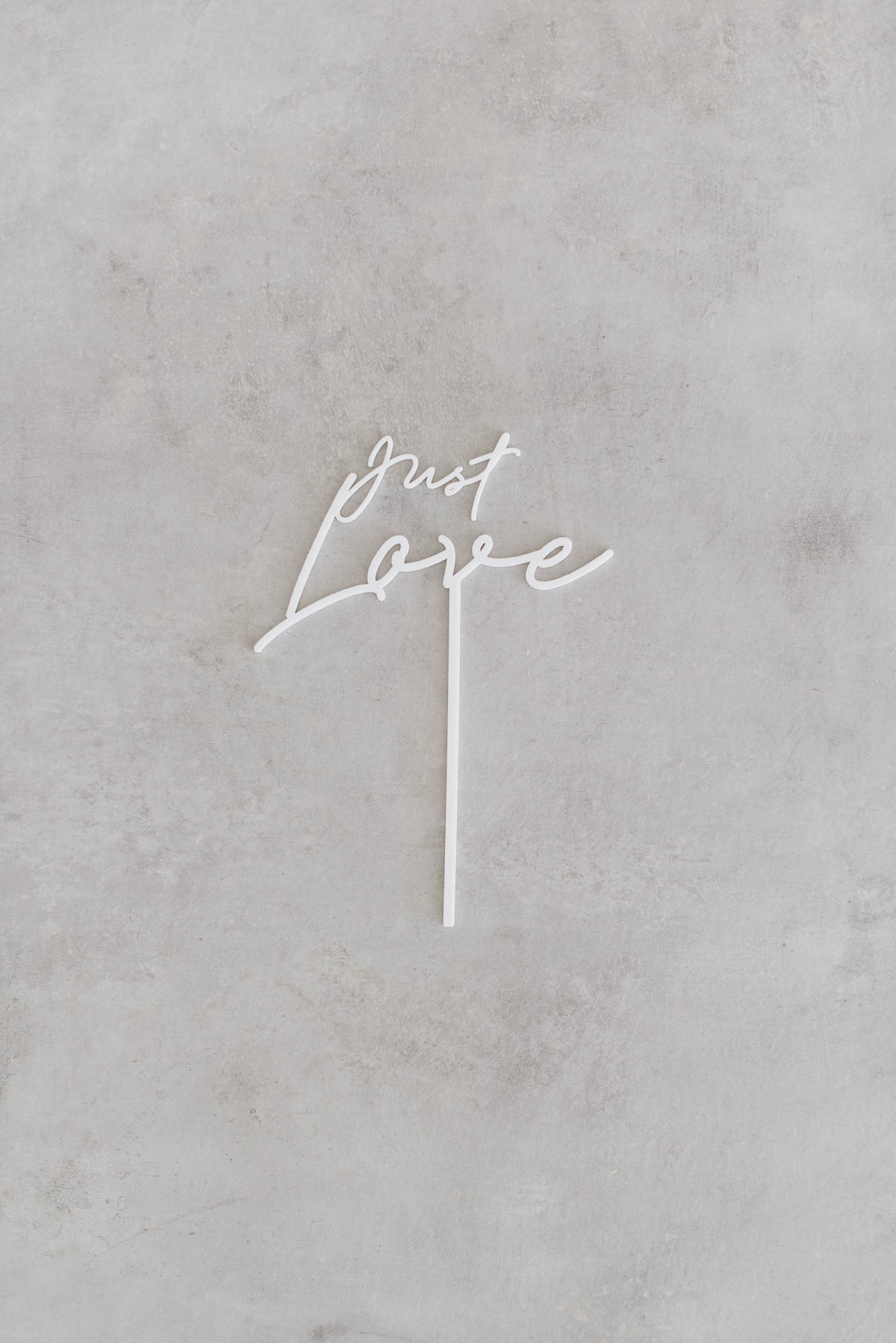 Caketopper ‘Just Love’ Script (3 Stück)