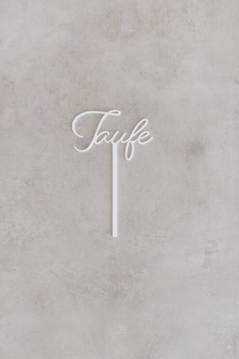 Cake Topper Taufe Schreibschrift
