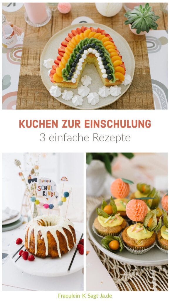 3 einfache Rezeptideen für leckeren Kuchen zur Einschulung, der zu 100 % gelingt. Rezepte für das Einschulungsfest mit Klein und Groß.