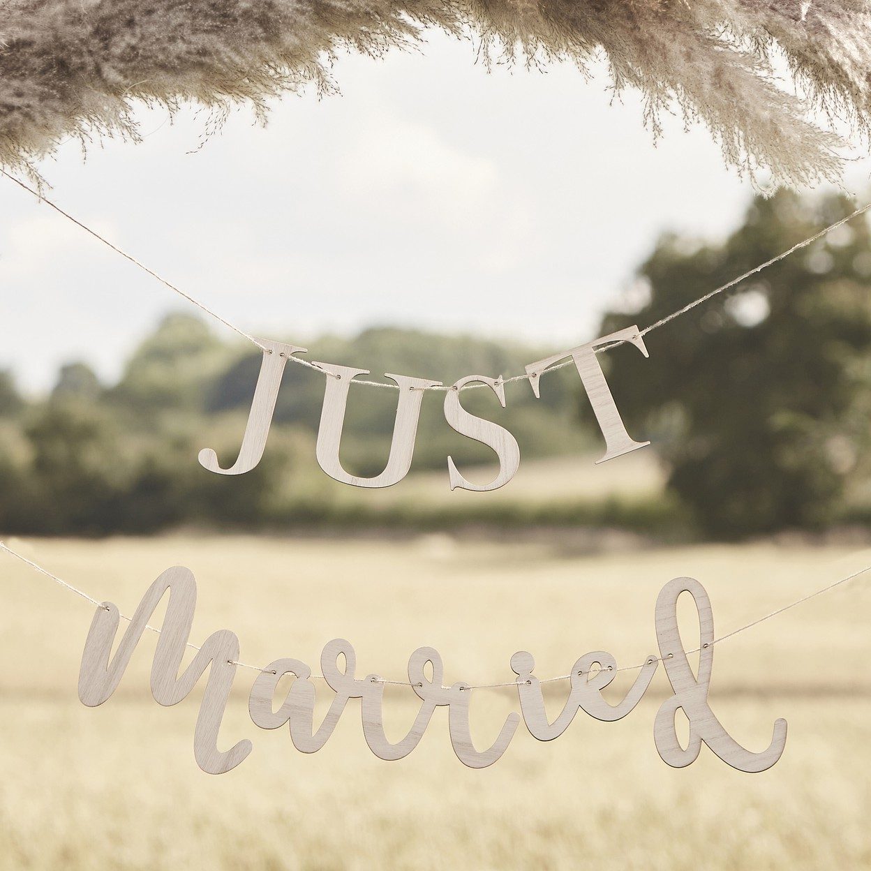 Just Married Holzgirlande