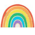 Papierserviette Regenbogen gold foliert