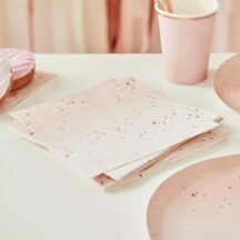 Papierservietten Pünktchen rosegold