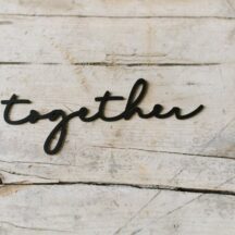 Schriftzug 'together'