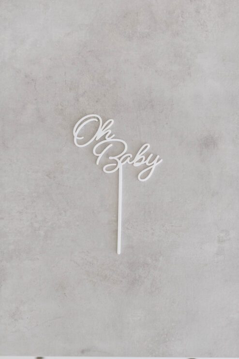 Cake Topper Oh Baby Schreibschrift