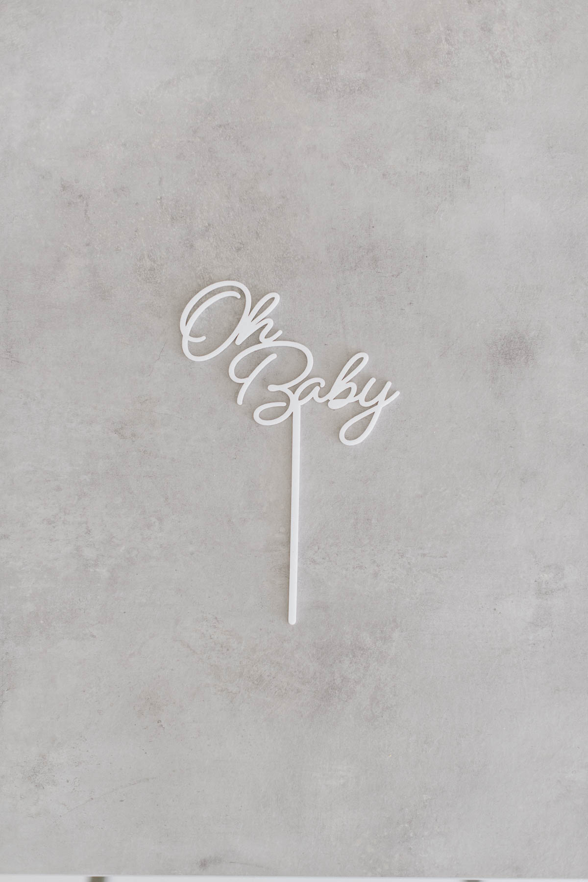 Caketopper ‘Oh Baby’ Schreibschrift (3 Stück)