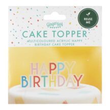 Mini Cake Topper Regenbogen Acryl Happy Birthday