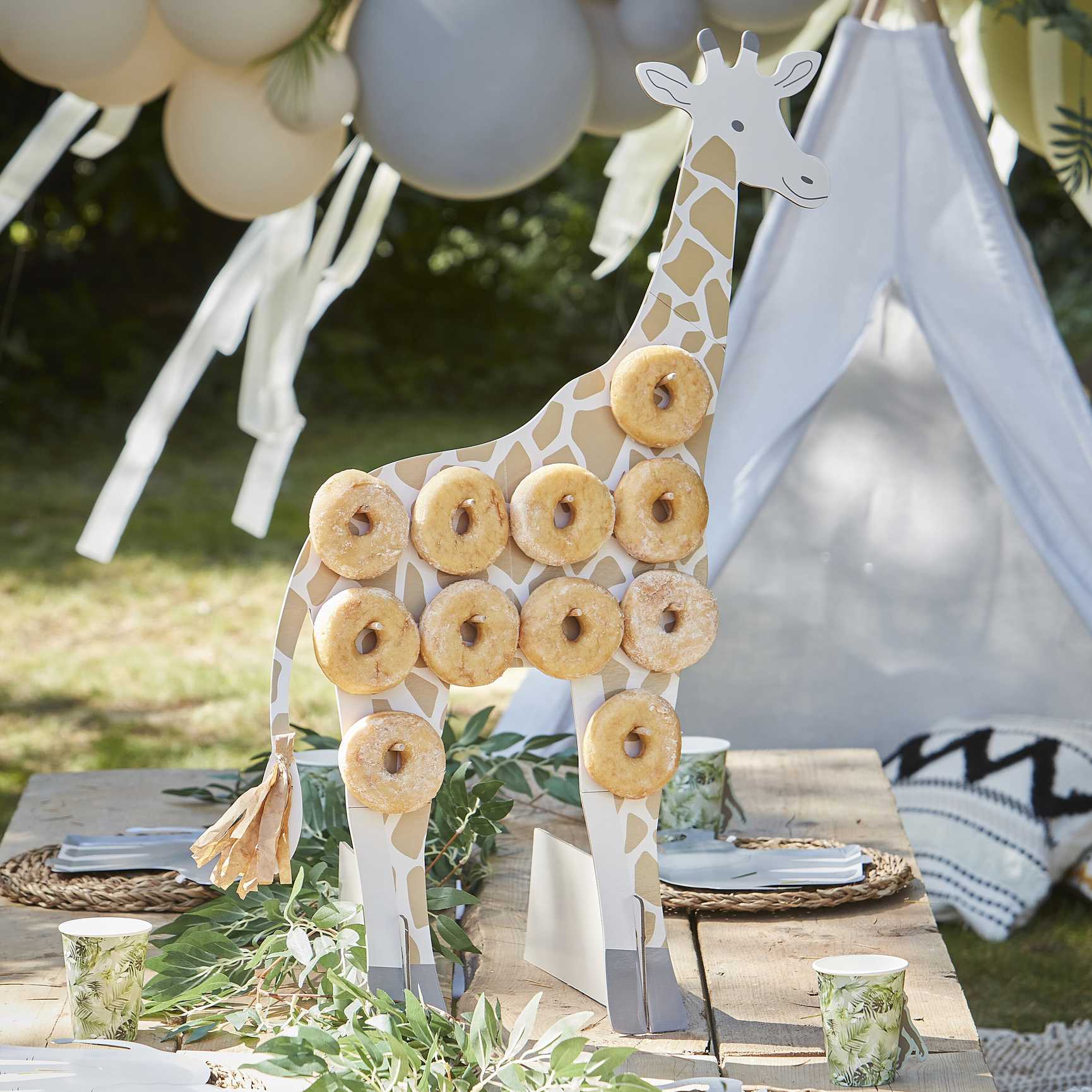 Donut-Ständer in Giraffenform