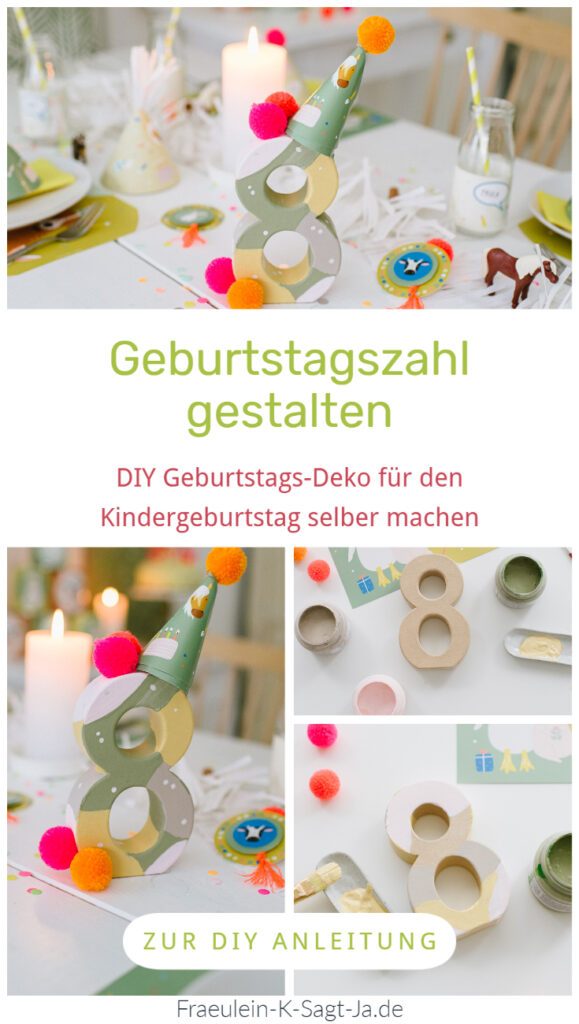 Geburtstagszahl gestalten: Einfache DIY Deko zum Kindergeburtstag selber machen und fröhliche Geburtstagsfeier erleben. Super schnell & easy!