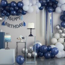Ballonset doppellagig blau grau