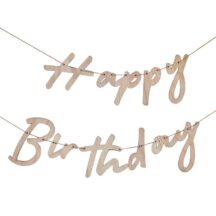Happy Birthday Girlande Holz einzeln