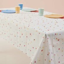 Papiertischdecke bunt dekoriert