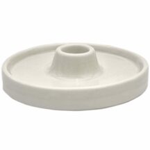 Porzellankerzenhalter creme mit Rand