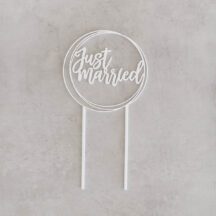 Cake Topper Just Married Kreise