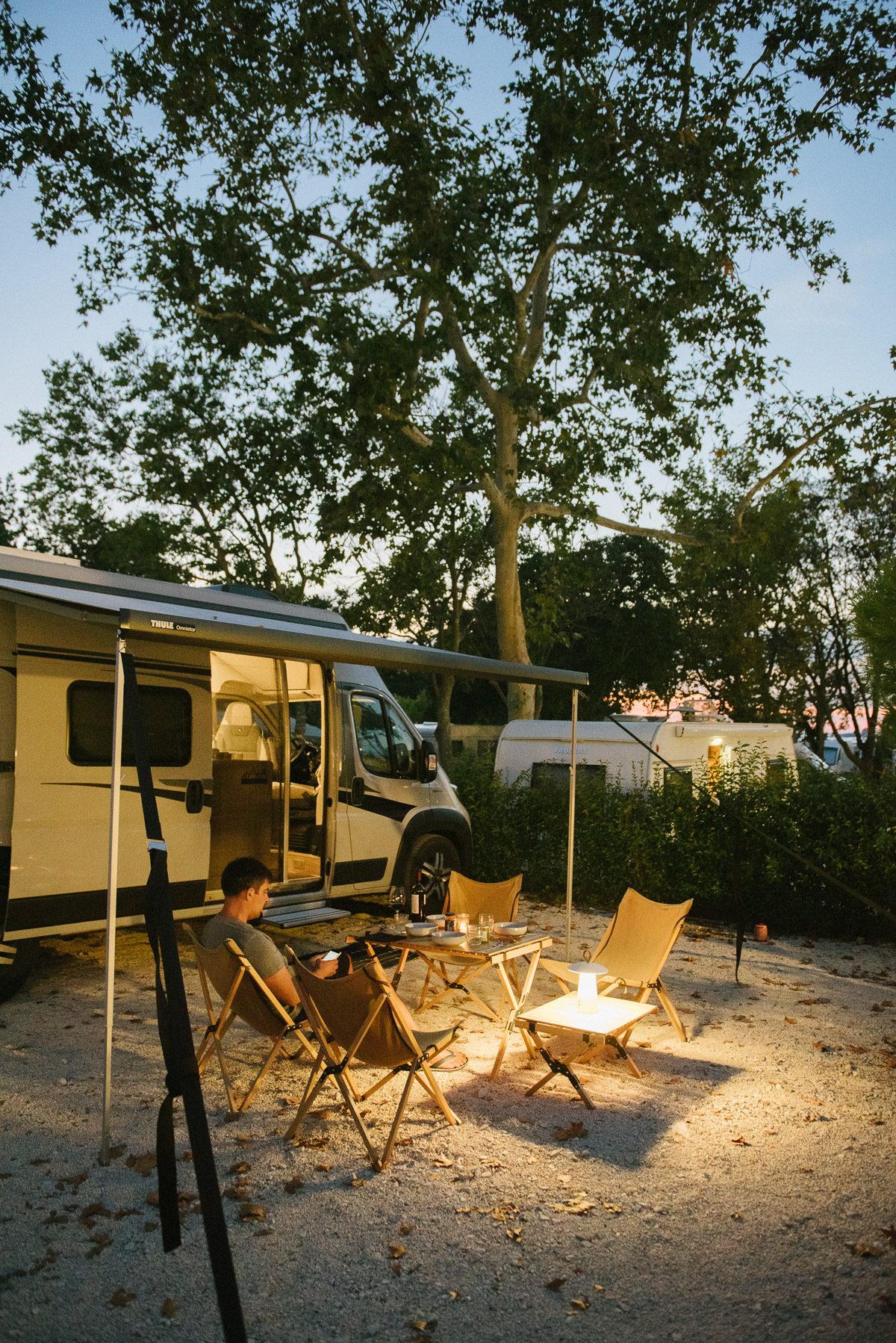 Abendstimmung auf dem Campingplatz