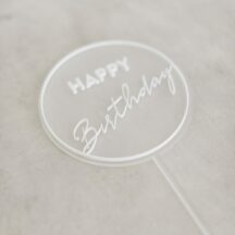 3D Cake Topper Happy Birthday rund -6