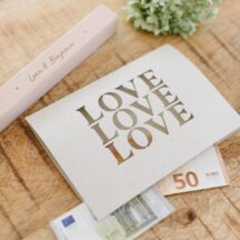 Geldgeschenk Karte LOVE mit Kartenhalter