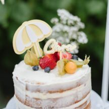 Cake Topper mit Sonnenschirm und namen Poolparty