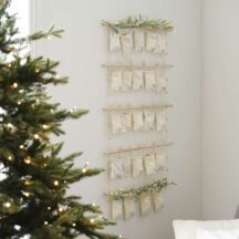 Adventskalender Stoff mit Laub