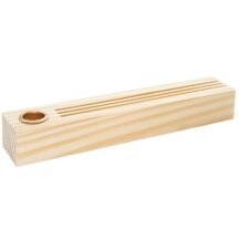 Holzständer mit Kerze