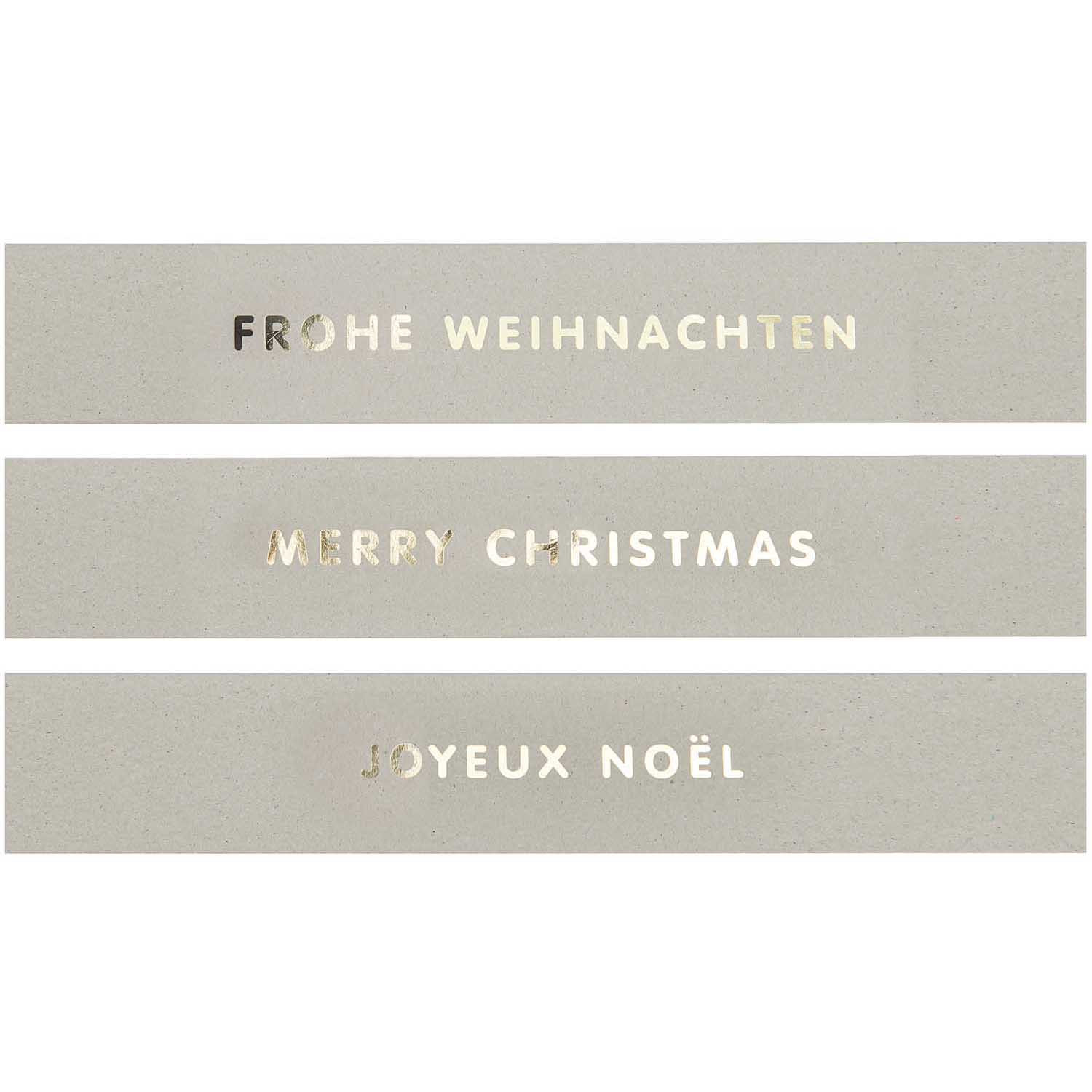 Papierstreifen grau, weihnachtlich für Metallringe