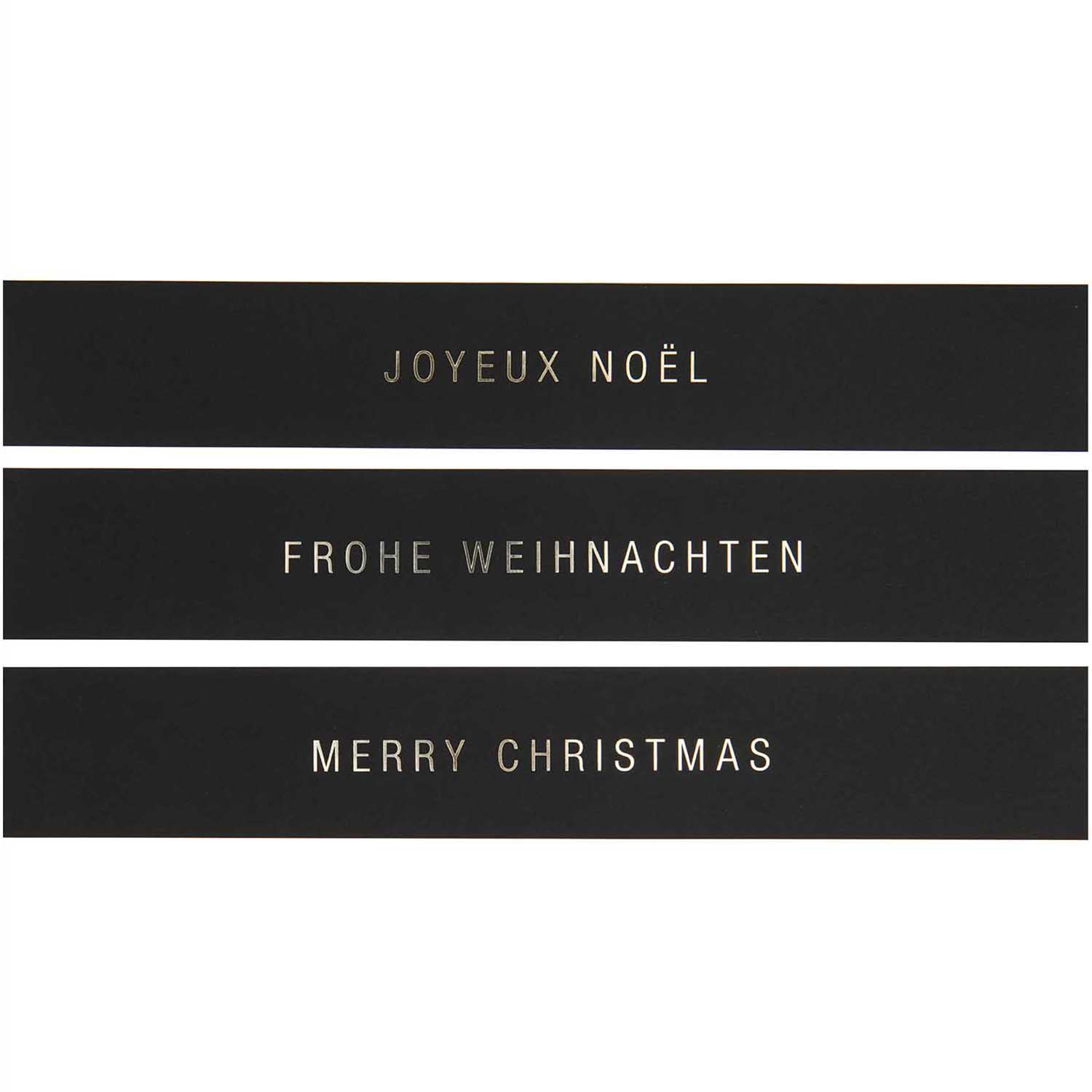 Papierstreifen schwarz, weihnachtlich für Metallringe