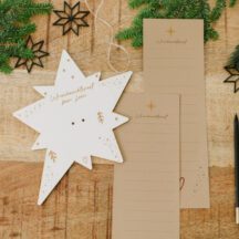 Weihnachtsbrief Holz Stern-1
