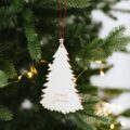 Weihnachtskarte Tannenbaumanhänger Holz