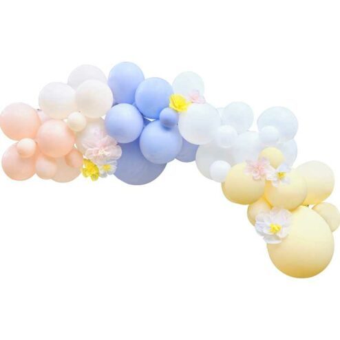 Ballongirlande Seidenblumen