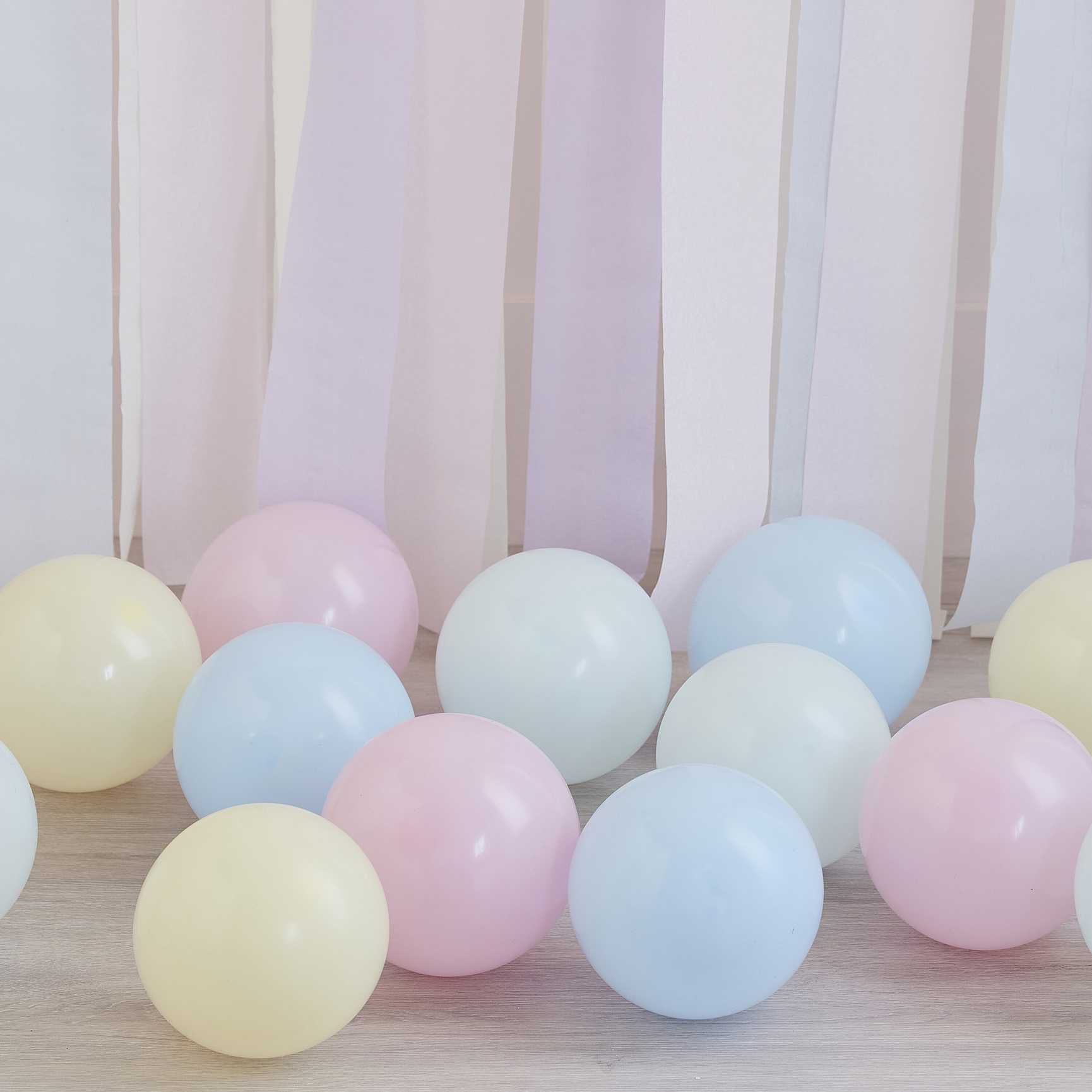 Luftballonpaket in pastellfarben
